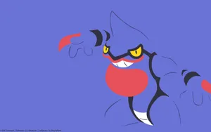 Toxicroak Pokemon Minimalist Aesthetic Illustration Wallpaper