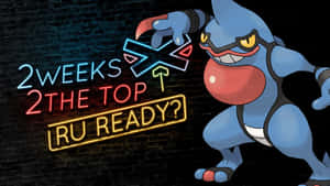 Toxicroak Pokemon With Neon Wall Sign Wallpaper