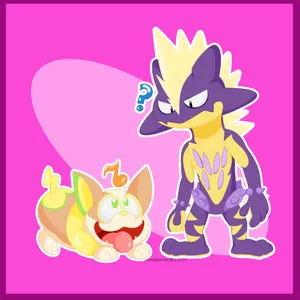 Toxtricity Looking At A Dog Wallpaper