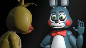 Toy Bonnie Waving At Chico Wallpaper