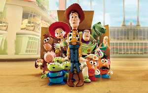 Toy Story 2 Characters In A Box Wallpaper