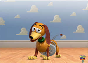 Toy Story Cloud As A Backdrop For Slinky Wallpaper
