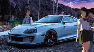 Toyota Supra Your Name Characters Jdm Anime Wallpaper