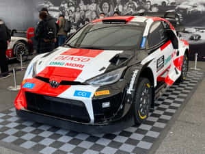 Toyota Yaris W R C Rally Car Exhibition Wallpaper