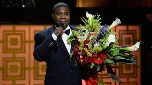 Tracy Morgan Smiling During An Event Wallpaper