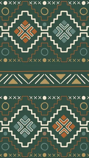 Traditional Aztec Pattern Design Wallpaper