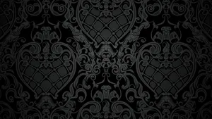 Traditional Black Victorian Gothic Pattern Wallpaper