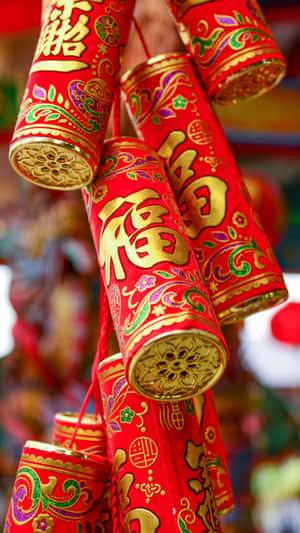 Traditional Chinese Firecrackers Wallpaper