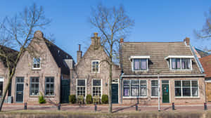 Traditional Dutch Houses Meppel Netherlands Wallpaper