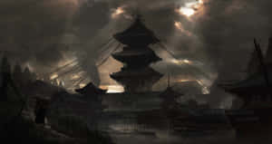 Traditional Feudal Japan Scenery Wallpaper