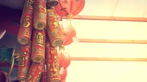 Traditional Firecrackers Display Wallpaper