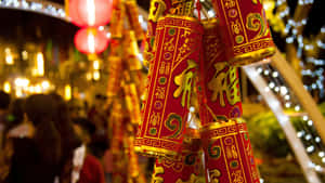 Traditional Firecrackers Display Wallpaper