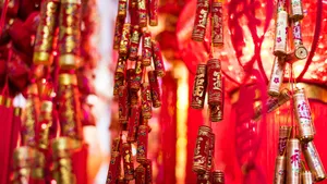 Traditional Firecrackers Display Wallpaper