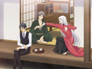 Traditional Japanese Setting Anime Characters Wallpaper