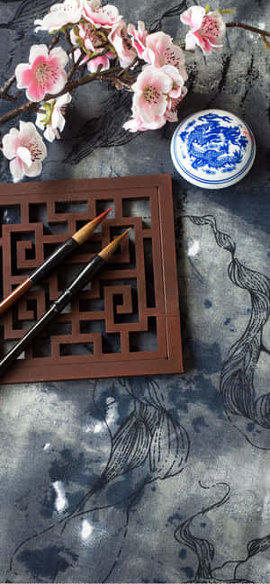 Traditional Korean Dining Setup Wallpaper