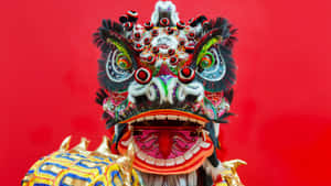 Traditional Lion Dance Mask Wallpaper