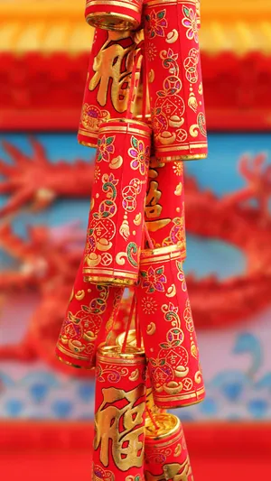 Traditional Red Firecrackers Wallpaper