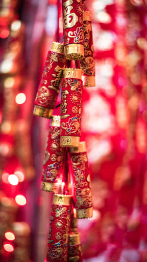 Traditional Red Firecrackers Wallpaper