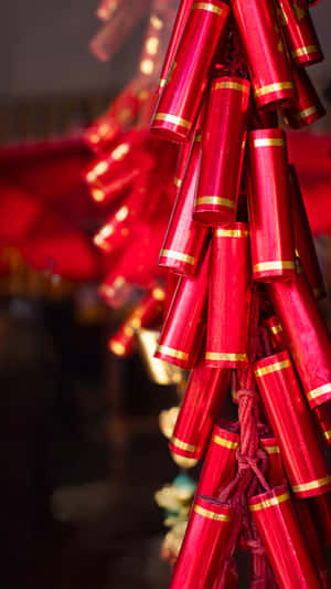 Traditional Red Firecrackers Wallpaper