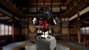 Traditional Samurai Helmet Display Wallpaper