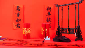 Traditional Spring Couplets Display Wallpaper