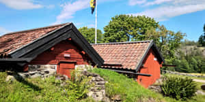 Traditional Swedish Cottages Nykoping Wallpaper