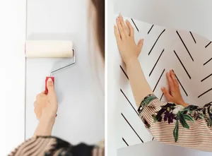 Traditional Wallpaper Application In Progress Wallpaper