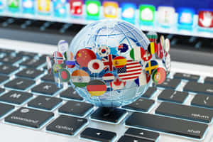 Traduction With Globe On Keyboard Wallpaper