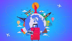 Traduction With Red Luggage Wallpaper