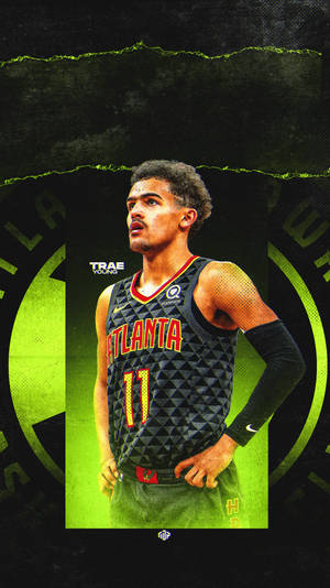 Trae Young Atlanta In Green Lantern Wallpaper