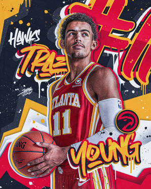 Trae Young Graffiti Fan Art Wallpaper