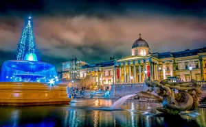 Trafalgar Square Night Lights Wallpaper