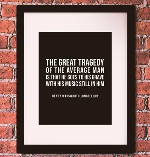 Tragedy Quote Framed Artwork Wallpaper