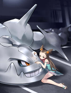 Trainer Polishing Steelix Wallpaper