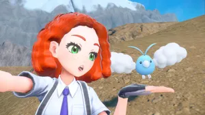 Trainer Selfie With Swablu Wallpaper