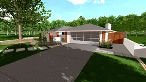 Tranquil 3d Landscape With A Crystal Clear Lake And Lush Mountains Wallpaper