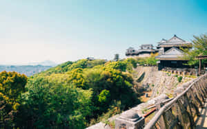 Tranquil Feudal Japan Landscape Wallpaper