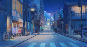 Tranquil_ Japanese_ Street_at_ Night Wallpaper