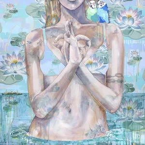 Tranquil_ Meditation_ Artwork Wallpaper