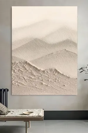 Tranquil Minimalist Landscape Painting Wallpaper