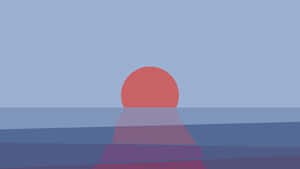 Tranquil Minimalist Sunset Wallpaper