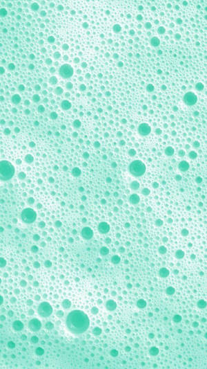 Tranquil Mint Green Bubbles Wallpaper