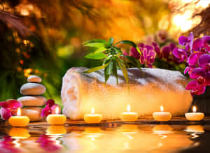 Tranquil Spa Setting Serenity Scene Wallpaper