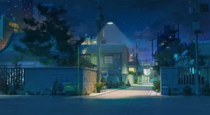 Tranquil_ Urban_ Night_ Scene.jpg Wallpaper