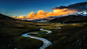 Tranquil View Of A 4k River Wallpaper