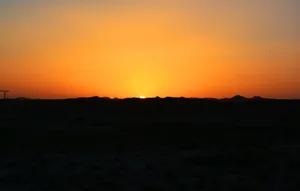 Tranquil Yellow Sunset Over The Horizon Wallpaper