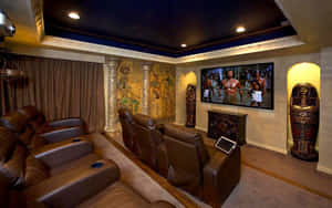 Transform Your Living Room Into A Home Cinema Wallpaper