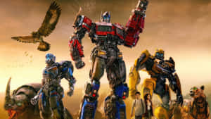 Transformers Rise Of The Beasts Group Promo Wallpaper