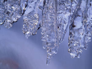 Transparent Crystal Ice Formation Wallpaper