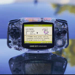 Transparent Game Boy Advancewith Pokemon Wallpaper